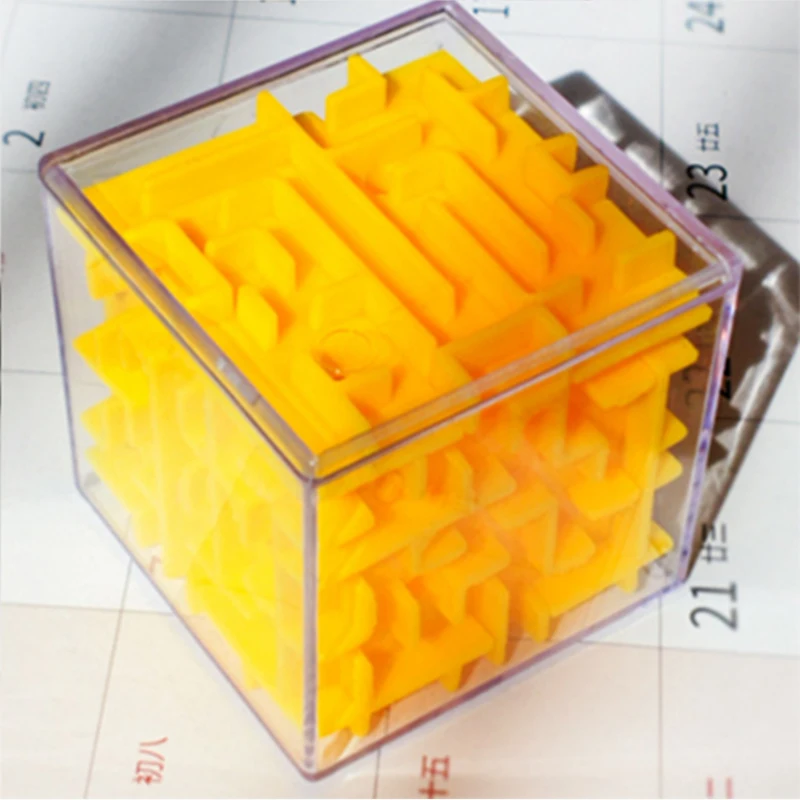 Забавный лабиринт-головоломка для детей, развивающий лабиринт, 3d лабиринт для приза, подарка - Цвет: yellow
