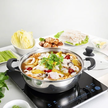 

26cm/28cm Stewpot Stainless Steel Noodle Soup Pot Nonstick Cooking Pan Hotpot Kitchen Cookware For Gas Stove Induction Cooker