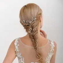 TRiXY H58 свадебный головной убор аксессуары для волос невесты шпилька для волос с жемчужиной заколка стразы свадебные шпильки свадебные аксессуары для волос