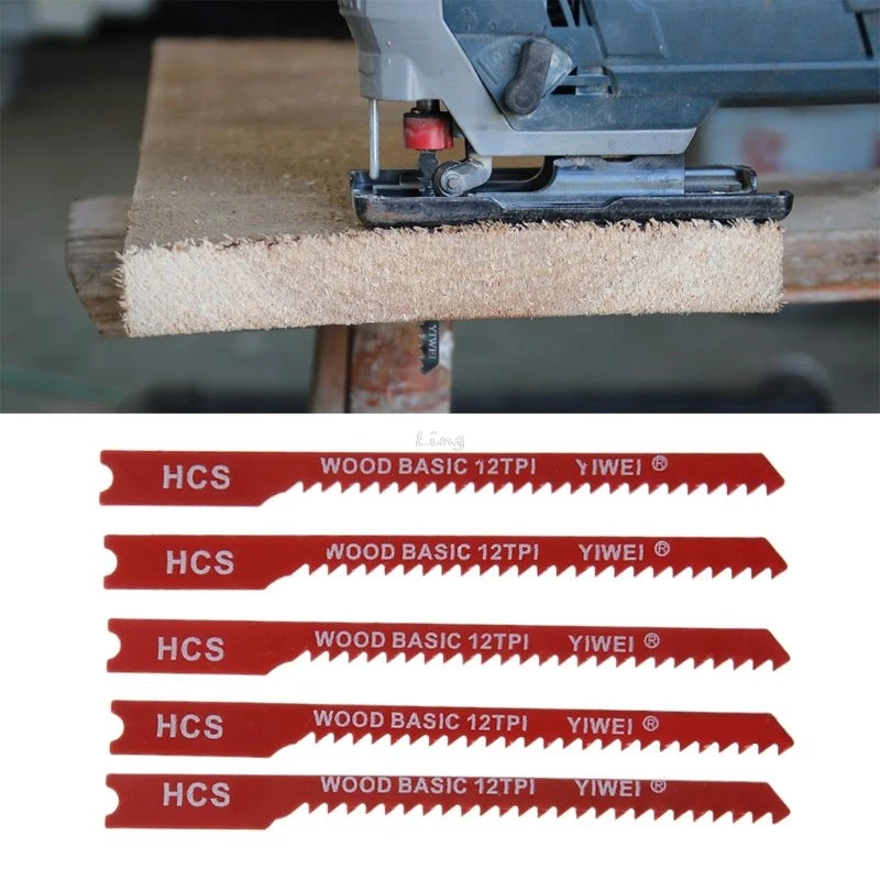 5pcs Durable U-shank High Carbon Steel 12 TPI Reciprocating Saw Blade Cutter For Wood Jig Cutting | Инструменты