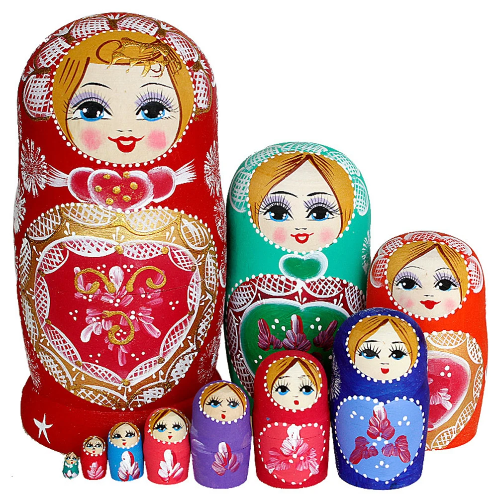 Muñecas rusas de anidación, juguetes de madera Matryoshka, bebé de tilo hecho a mano, muñeca de haya pintada, Matryoshka, decoración del hogar, juguete de regalo artesanal