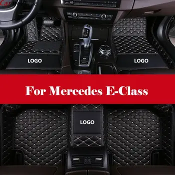 

3D All-Weather Car Foot Mat Waterproof Leather Floor Mats Liner + Embroidery LOGO For Mercedes E-Class
