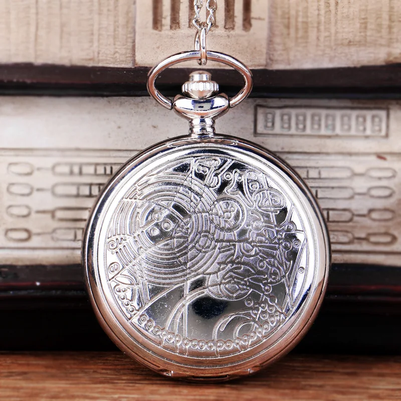 Pocket Watches Map Pocket Fob Watches 1055large Silver Carved Retro