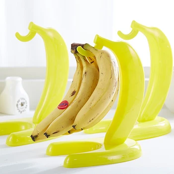 

Banana Hook Yellow Shaped Fruit Rack Fresh Maintenance Living Room Storage Bananas Hook Holder Kitchen cup holder