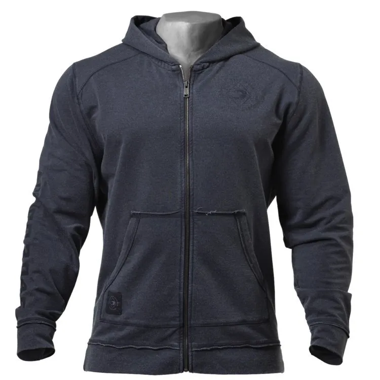 

New Style Muscle Fitness Brothers Sports Hoodie Men's Autumn And Winter Casual Outdoor Running Training Hooded Coat Zip-up Shirt