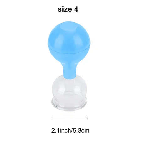 blue size 4 Розовые Резиновые Вакуумные Банки Массаж всего тела на присоске Вакуумный Массажер терапия 5 различных размеров присоска набор китайские Банки - Color: blue size 4