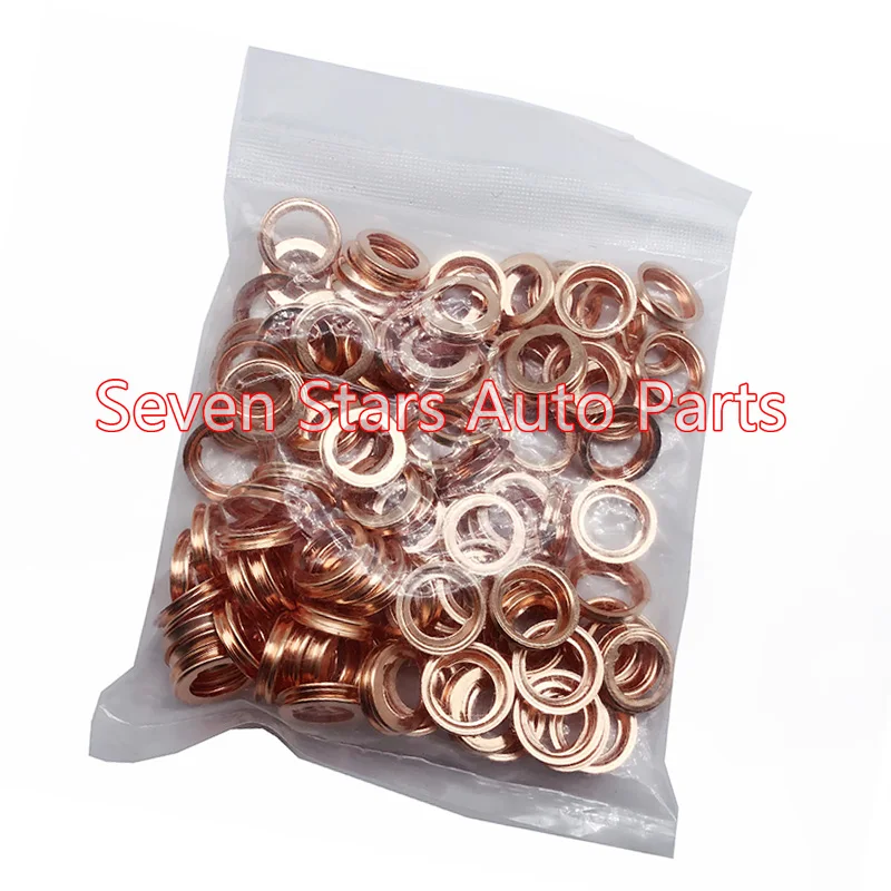 100PCS Auto Parts Oil Drain Plug Crush Washer Gaskets Fits For Nissan 11026-JA00A 11026-01M02 11026JA00A 1102601M02