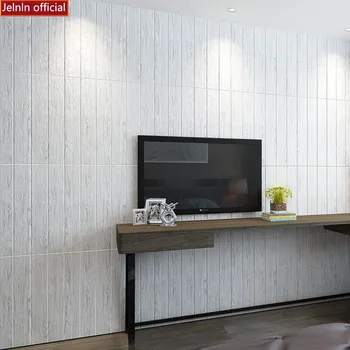 

Wallpaper self-adhesive solid wood gray wall stickers wallpaper self-adhesive refurbished bedroom living room soft bag stickers