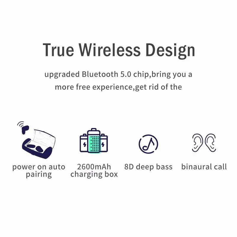 M16 мини Беспроводной Bluetooth 5,0 наушники спортивные наушники HiFi стерео, бинауральный HD вызова для Xiaomi Redmi SamSung
