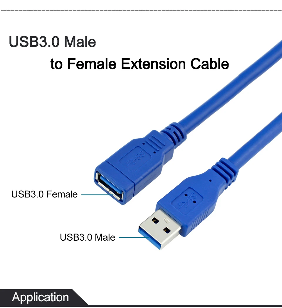 USB3.0 Удлинительный Кабель USB 3,0 кабель штекер для синхронизации данных быстрая скорость шнур разъем для ноутбука ПК Принтер жесткий диск