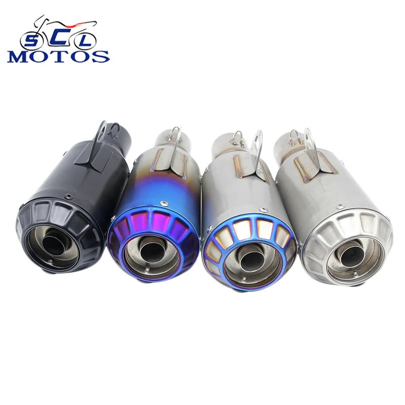 

Sclmotos 51mm Motorcycle Scooter Akrapovic Yoshimura Exhaust Muffle Pipe with DB Killer CBR125 CB400 YZF FZ400 Z750 Z1000 MT07