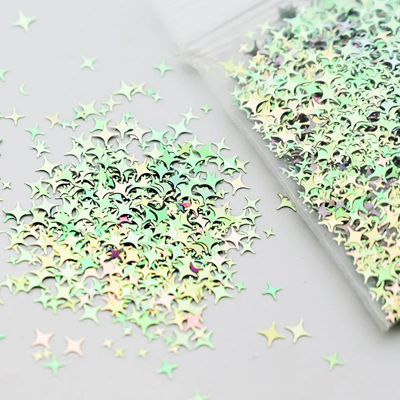 

Four-pointed star Shape Chunky Chameleon Nail Glitter 10g /Bag Nail Art Glitter Holographic Nail Glitter/Laser Sequins