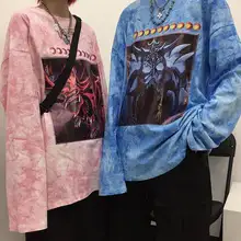 Harajuku футболка Мужская/Женская Аниме Ю-Ги-о! Футболки с 3D принтом, футболка с длинным рукавом в стиле хип-хоп, уличная одежда, топы, японские Осенние футболки