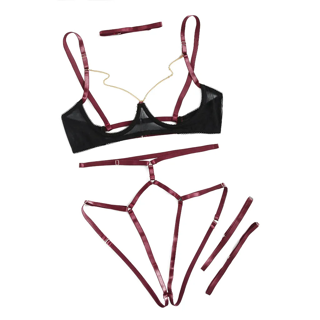 Women Sexy Lingerie Set Lace Underwire Bra Female Lingerie Bras Open