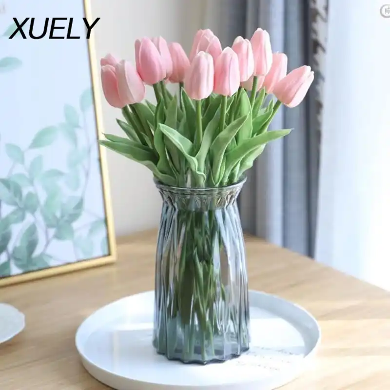 人工の絹のチューリップの場所 10個 偽物の花 花 家を飾る Artificial Dried Flowers Aliexpress