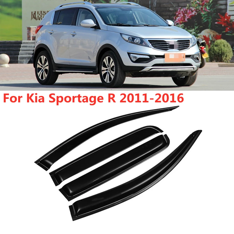 Side Window Visor Car Window Visor Car Window Deflectors Car Window Weatherstrips Sun Rain Deflector Guard Awnings Shelters Smoke Adhesive Trim For Kia Sportage 2011 2012 2013 2014 2015