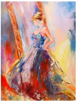 

Abstract Embroidery Mosaic Craft Dress Women Diamond Painting Kits Crystal Picture Wall Paper Rhinestone Drawing Christmas Gift