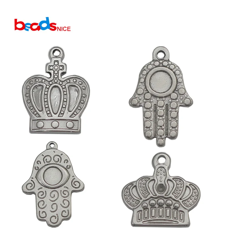 

Подвеска Beadsnice 39685smt2 из нержавеющей стали, 10 шт./Лот, подвеска с плоской задней частью в виде короны принцессы, сделай сам, ювелирные изделия