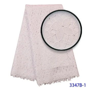 

Niai quality nigerian wedding african lace fabric/100% Cotton lace/guipure cord lace fabric for wedding party Mr3347b