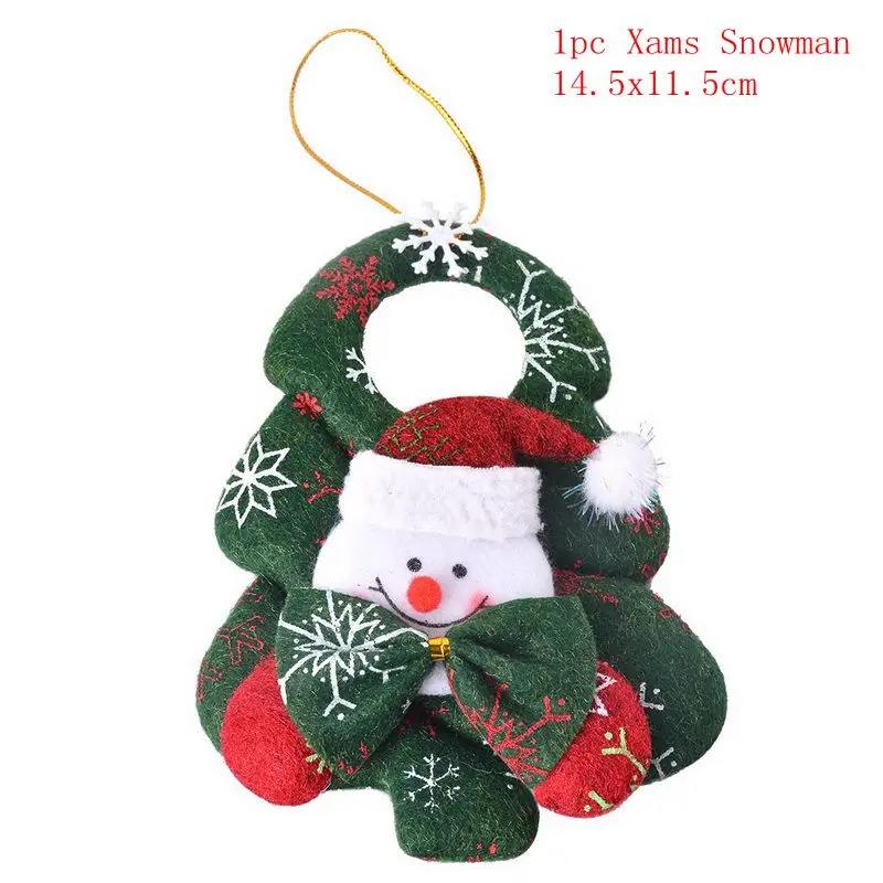Рождественский Декор, милые рождественские носки с подвеской в виде елки, Санта-Клауса, вечерние подарочные украшения, коллекция года, новогодние подарки для детей, орнамент с рождественской елкой - Цвет: 1PC 14.5x11.5cm