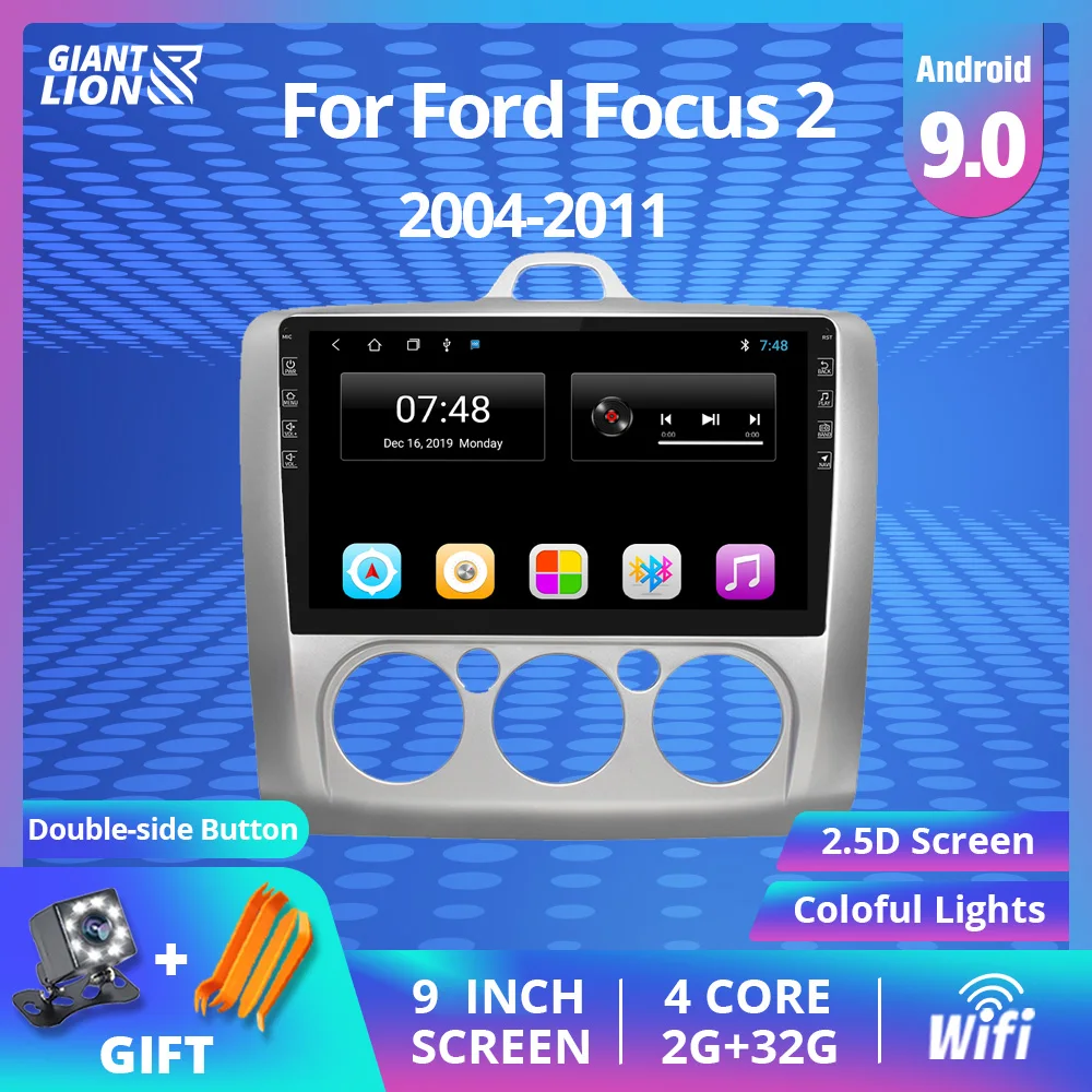 Автомагнитола для Ford Focus EXI MT 2 3 Mk2 9 0 2004 2005 2006 2007 2008 2009 мультимедийный плеер с GPS