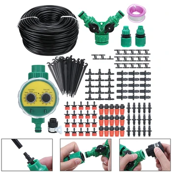

40M DIY Drip Irrigation System Automatic Watering Garden Hose Micro Drip Watering Kits with Adjustable Drippers