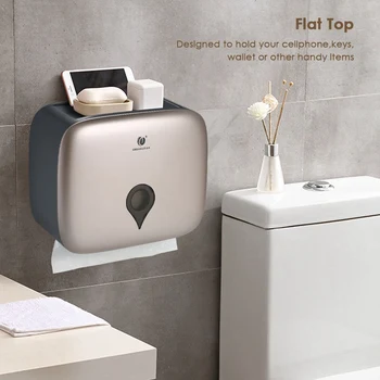

CHUANGDIAN Wall Mounted Tissue Dispenser Hand Towel Dispenser Hanging Toilet Paper Holder Hotel Bathroom Organizer