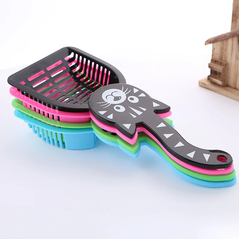 

Cat Litter Scoop Pet Cleaning Tool Plastic Spoon Litter Litter Cat Face Pattern Small Tail Shape Pet Shovel Cat Shovel