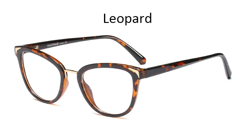 Leopard Модные женские очки "кошачий глаз", оправа "кошачий глаз", Ретро стиль, прозрачные линзы, оптические очки для женщин, прозрачные компьютерные очки для женщин - Цвет оправы: Leopard