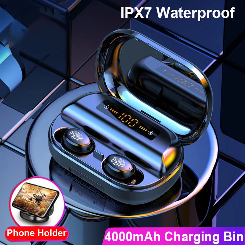 Новые наушники V11 TWS с сенсорным управлением TWS Bluetooth 5,0 беспроводные наушники 9D стерео гарнитура с зарядным устройством 4000 мАч Внешний аккумулятор wireless bluetooth earphone true wireless earbuds noise