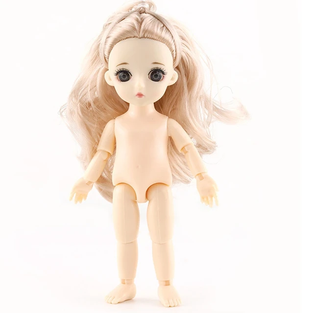 Adollya BJD Doll Nude Body Ball Jointed Swivel Doll 16cm 3D Eyes 13 Moveable Joints Body Make-up Princess BJD 1/12 Dolls Gift 6
