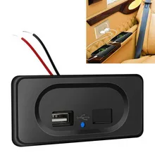 Chargeur à double Ports USB 12V, accessoires de Modification pour voiture, Camping Car, bateau, Camping Car, caravane, véhicule, DC5V/3.1A