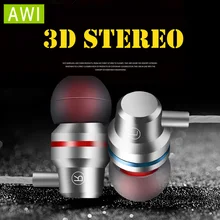 Оригинальные наушники AWI с микрофоном, наушники-вкладыши, супер бас, стерео наушники для xiaomi, huawei, fone de ouvido, Pistion, наушник