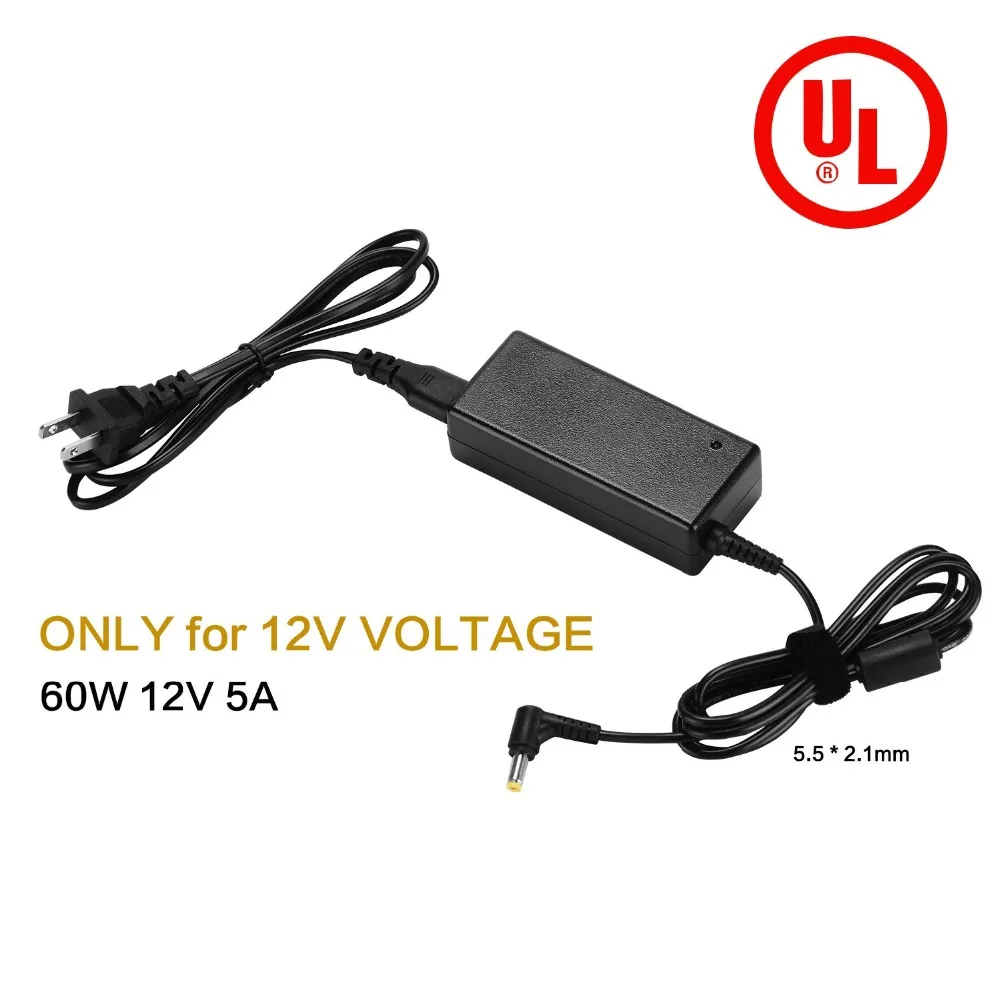 12 V 5A AC DC адаптер 60W Регулируемый блок питания с 12 шт Сменная вставка разъемы UL перечисленные(только для устройства 12 Вольт