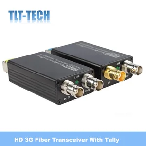 HD 3G-SDI Мини-Волоконный приемопередатчик с Tally и Loop out 20KM SM LC BIDI волоконно-оптический видеоконвертер