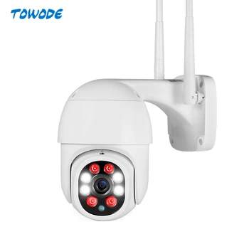

Towode 1080P HD 4X Zoom PTZ IP Camera WiFi Outdoor Ai Detection Alert CCTV Camera Color IR Light Audio Security Surveillance