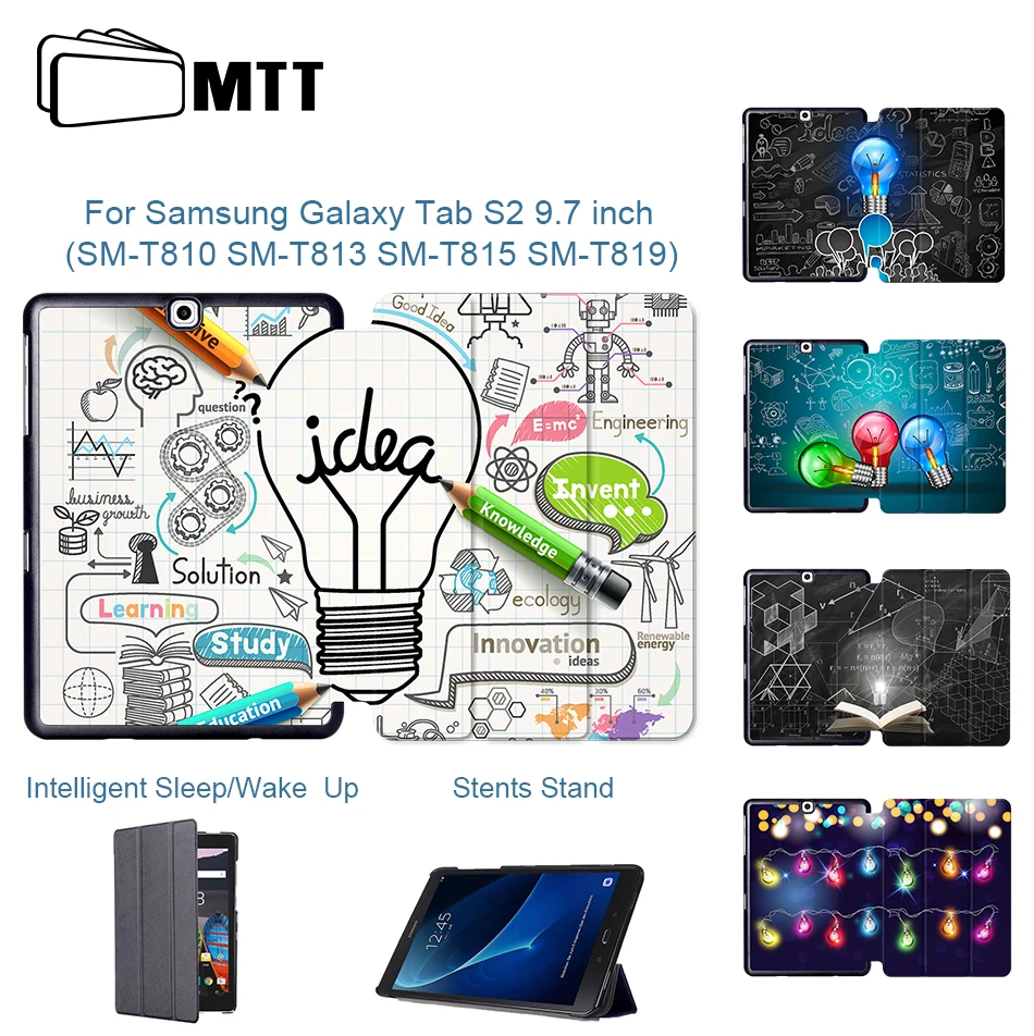 MTT для samsung Galaxy Tab S2, 9,7 дюймов, чехол для планшета, трехслойный, из искусственной кожи, умный чехол, чехол для samsung Tab S2 9,7 '', funda T810 T815