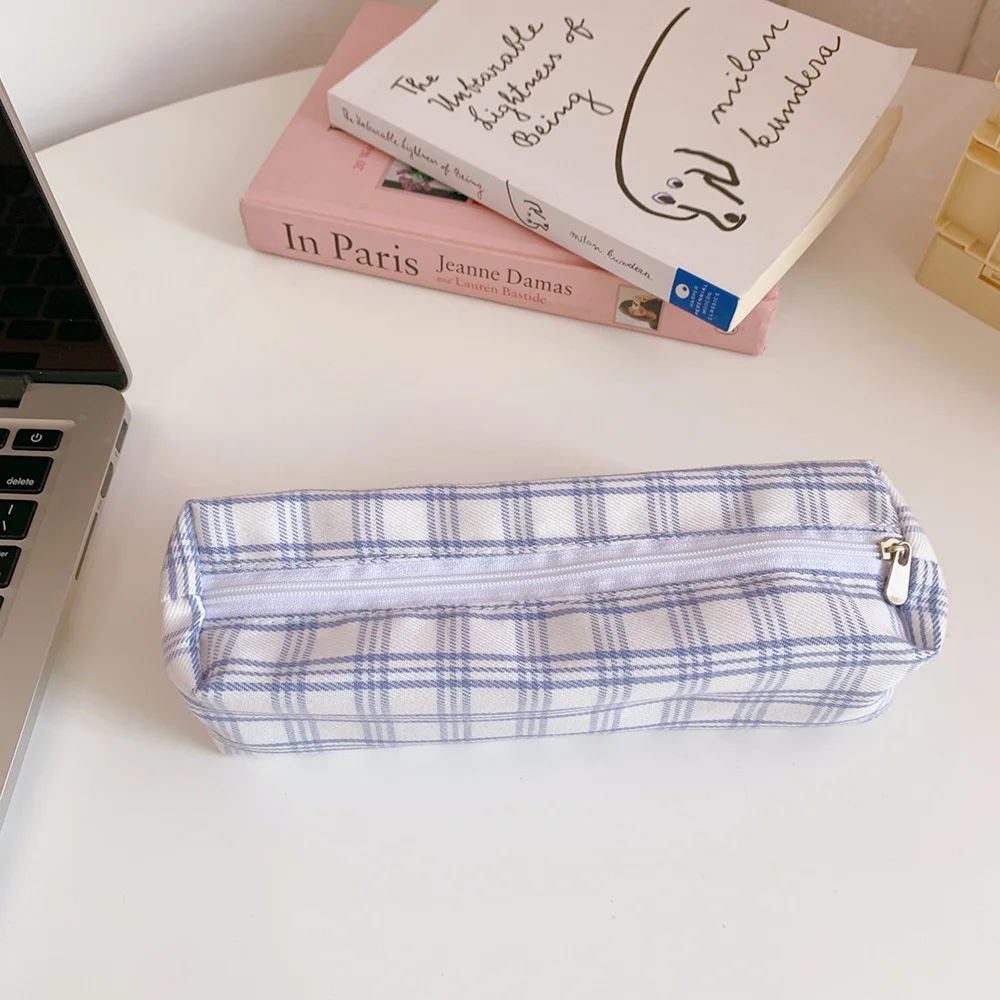 Sweet And Lovely Plaid Pattern Pencil Case Kawaii Pencil Bag Funny Pencilcase Cartoon Students School Supplies Cute Stationery Sweet And Lovely Plaid Pattern Pencil Case Kawaii Pencil Bag Funny Pencilcase Cartoon Students School Supplies Cute Stationery
