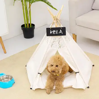 

Waterproof Outdoor Pet Tents Kennel Dog House Canvas Fabric Cat Sleeping Nest with Cushion Puppy Nest Kennel 2020