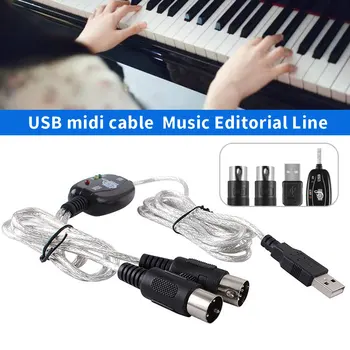 

USB IN-OUT MIDI Interface Cable Converter PC To Music Keyboard Cord USB To MIDI Cable Adapter Cable For Computer Windows And Mac
