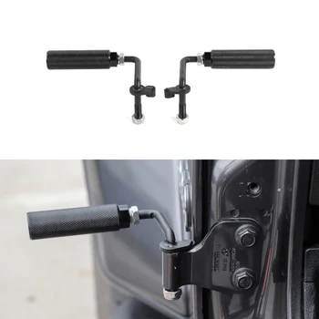 

Car Style Door Outside Rest Pedal Iron Kick Panel set for Jeep Wrangler JL 2018 Hinges Foot Pegs Parts Exterior Accessories