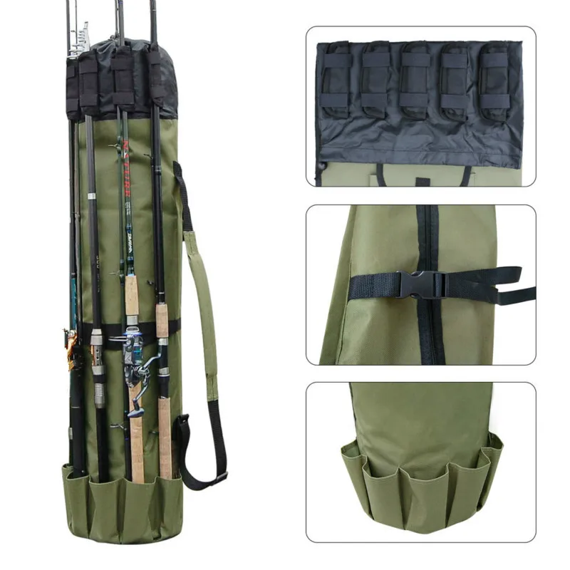 Fishing backpack Fishing Portable Multifunction Nylon Fishing Bags Fishing Rod Bag Case Fishing Tackle Tools Bag Fishing gear