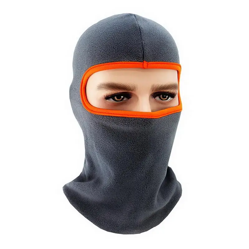Grey orange Детские носки унисекс на открытом воздухе солнцезащитные, для езды головные уборы флисовая грелка ветрозащитный Лыжная Маска Зимний шарф на шею мотоциклетная маска для лица - Цвет: Grey orange