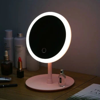 

Makeup Backlit Mirror Light With Natural White LED Daylight Vanity Mirror Detachable/Storage Base 3 Modes To espelho lustro LD