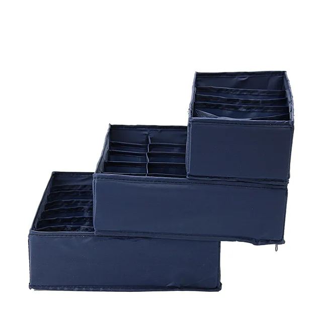 RB-STB100Blue Нетканый органайзер для нижнего белья, многоразмерный ящик для бюстгальтера, чехол для хранения, складной домашний ящик для хранения, органайзер для шкафа, гардероба для шарфа - Цвет: RB-STB100Blue