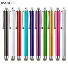 Caneta capacitiva de fibra, caneta de metal com tela tátil para todos os telefones inteligentes, tablet, 10 pçs/set