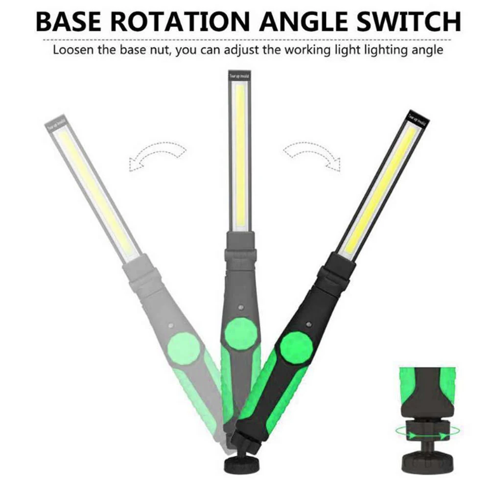 

Car Magnetic COB LED Repair Shop Swivel Spiral Switch Stepless Dimming Work Light USB Charging Professional Durable Hand