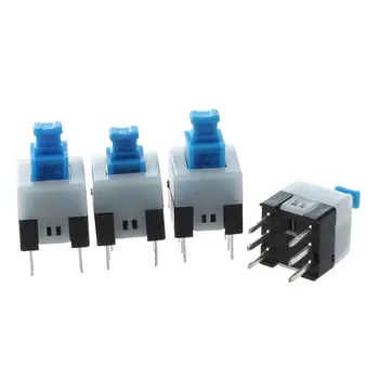

55pcs 6 Pin DPDT Self-locking Power Micro Push Button Switches 7mmx7mm
