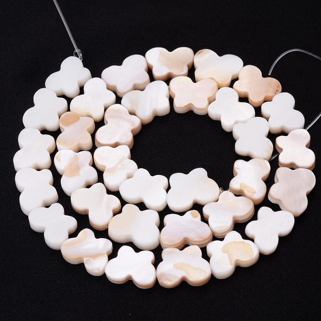 Shell Beads Mother of Pearl Love Star Oval Round Flat Loose Spacer Beads for Jewelry Making DIY Charm Bracelet Necklace