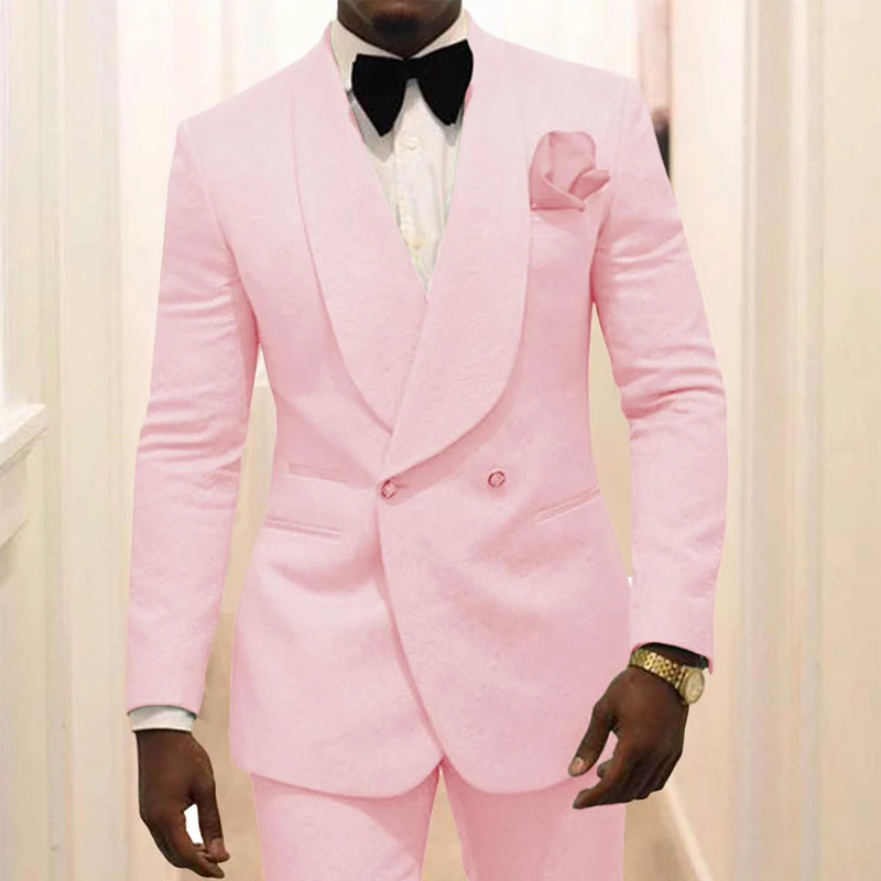 Mint Green Floral Slim Fit Mens Suits with Double Breasted for Wedding Groom Tuxedo 2 Piece Set Jacket Pants Singer Prom Stage